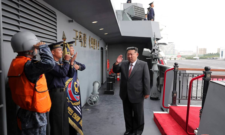 N. Korea's Kim visits destroyer built to 'punish provocations' | International