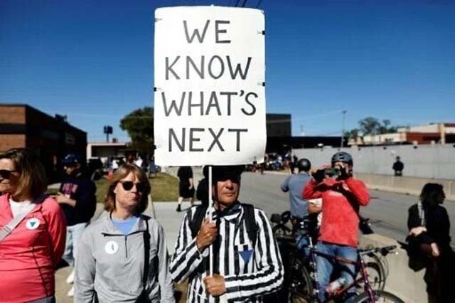 Fear and fury at ICE facility protest near Chicago