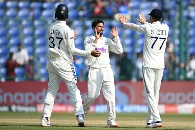 West Indies 35-2 following on after Kuldeep takes five for India