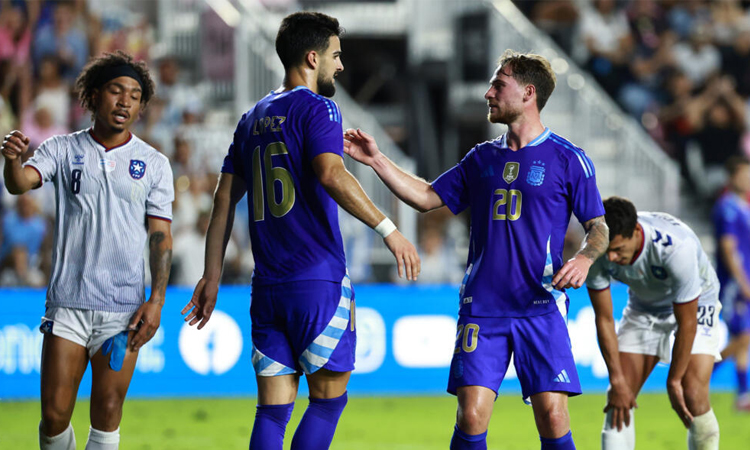 Mac Allister and Martinez braces power Argentina over Puerto Rico
