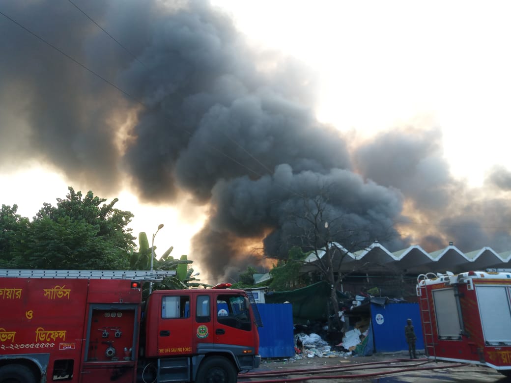 2 BGB platoons deployed, 31 fire units working to douse HISA's Cargo Village fire