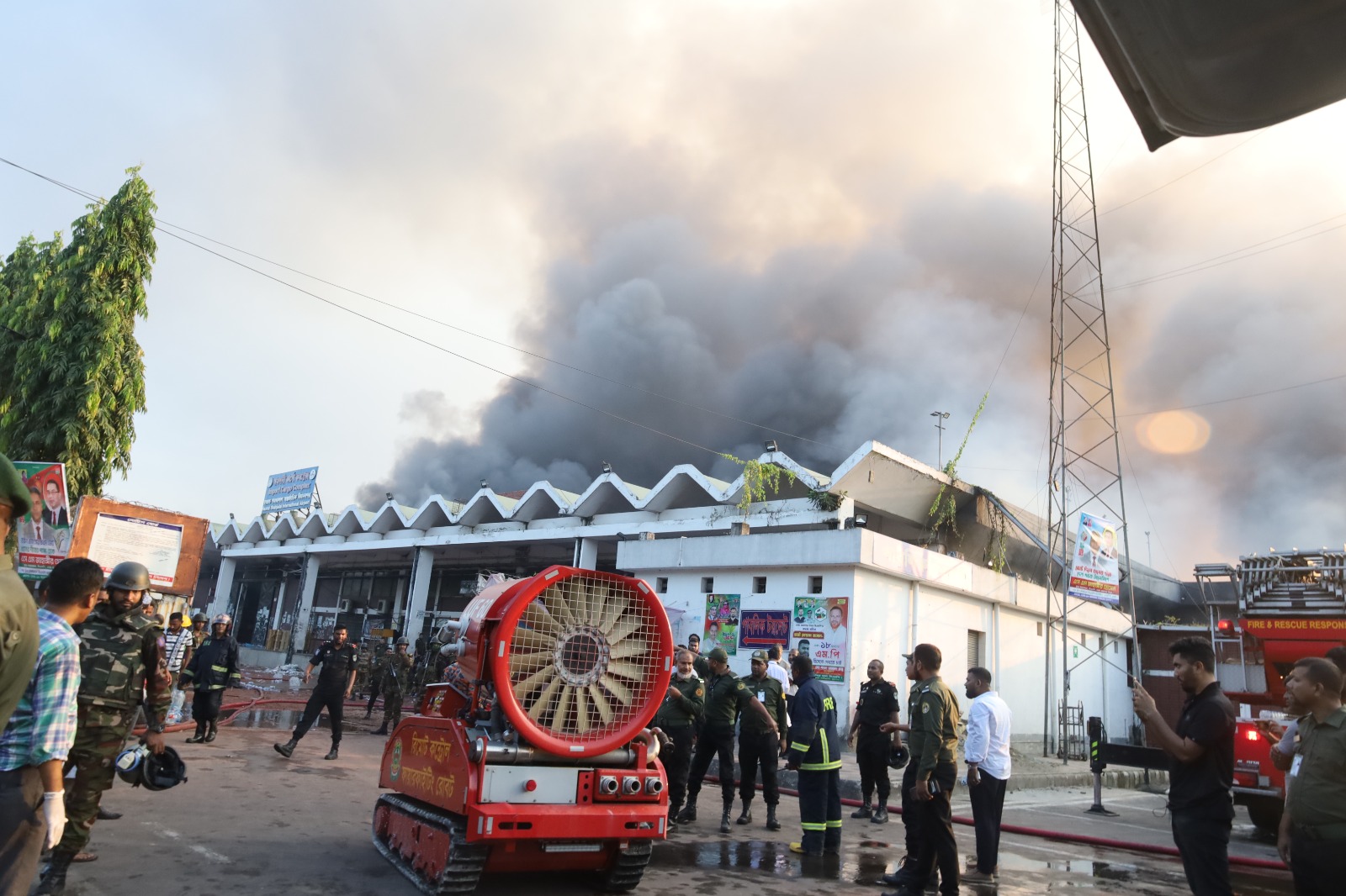 Bashir visits HSIA fire site, assures swift resumption of flight operations 