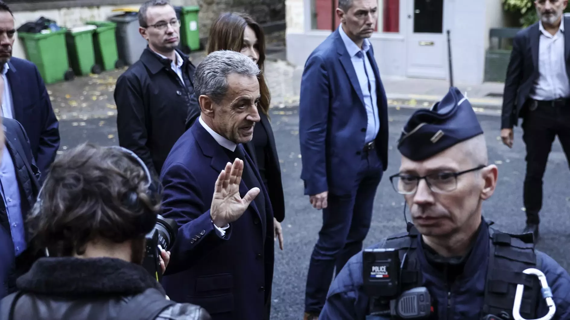 France's Sarkozy in jail with two bodyguards: minister