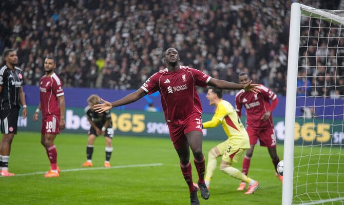 Liverpool end losing streak with thumping win at Eintracht Frankfurt