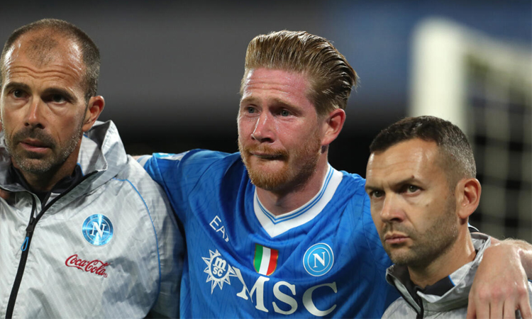 Napoli go top with slump-ending win over Inter but lose De Bruyne