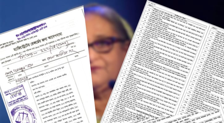 Notice published against 261 fugitives including Hasina in sedition case