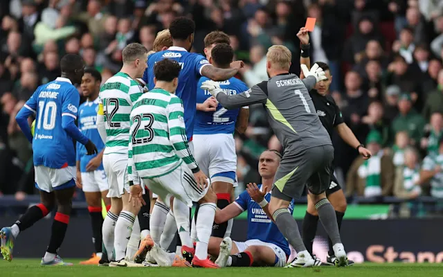 Celtic beat 10-man Rangers to reach Scottish League Cup final