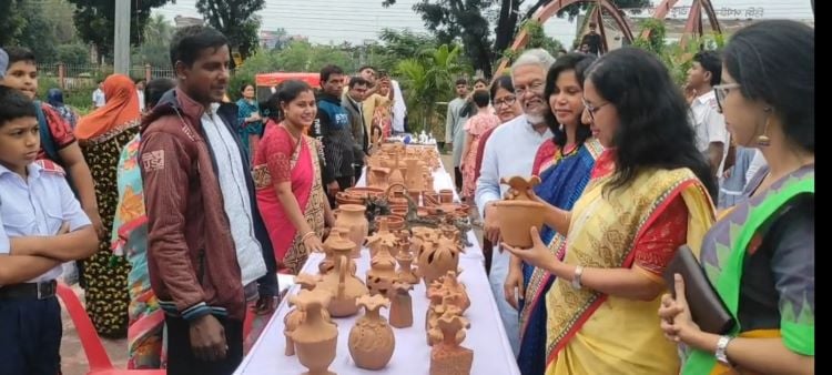Pottery exhibition and pitha fair begin in Thakurgaon
