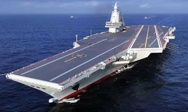 China's third aircraft carrier enters service