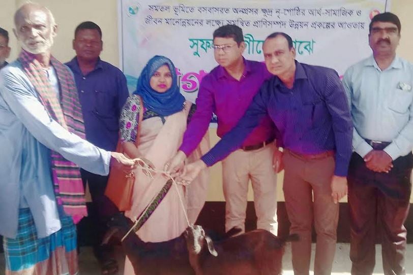 164 goats distributed among ethnic groups in Dinajpur 