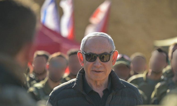 Netanyahu visits Israeli troops in buffer zone in Syria