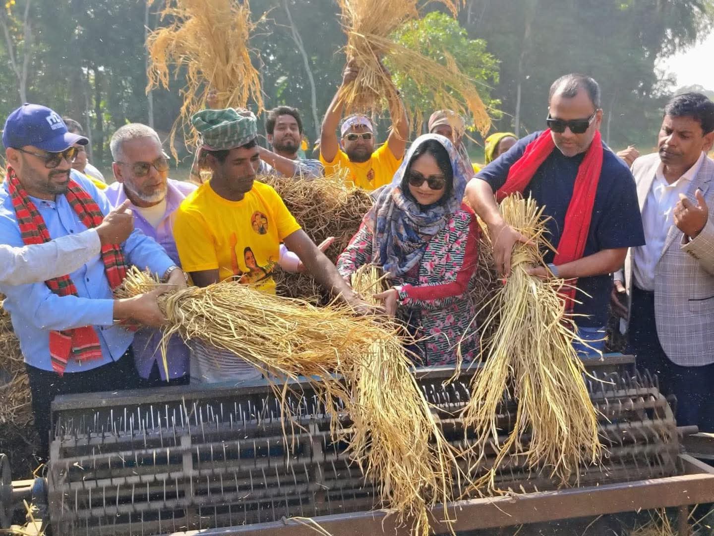 Putul attends paddy collection festival in Natore