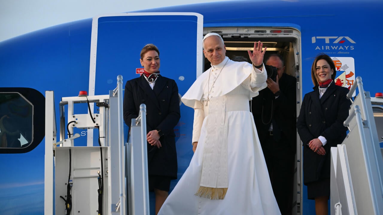 Pope lands in Turkey to meet Erdogan on first overseas trip