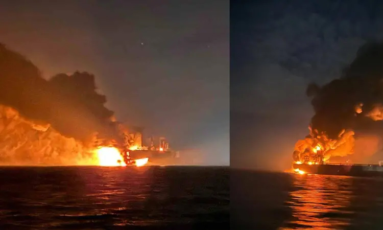 Oil tankers hit by blasts, fire in Black Sea: Turkey