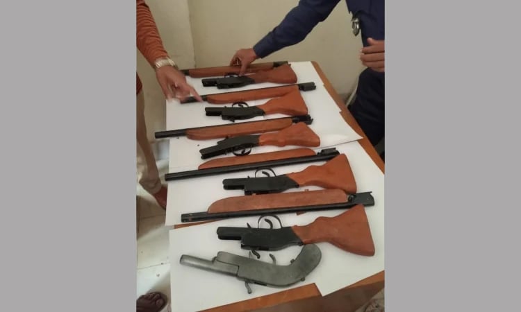 Firearms seized from broken grave after 999 call in Noakhali