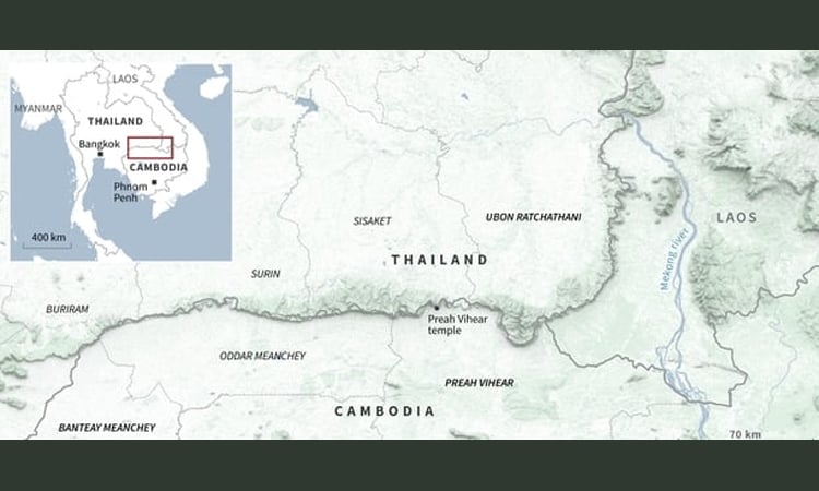 Cambodia and Thailand clash at border as civilian toll rises