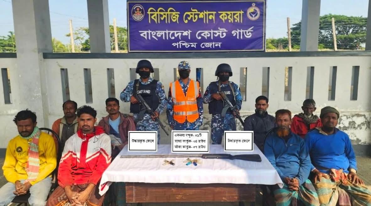 8 fishermen rescued, firearms recovered from Sundarban's robbers hideout