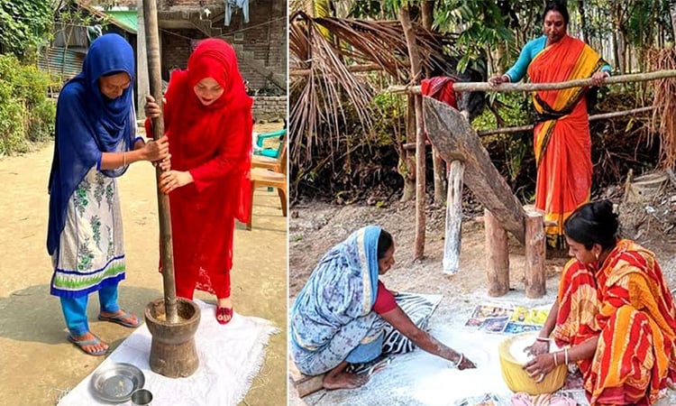Urun-Gain, Dheki keep Nabanna traditions alive in rural Bangladesh