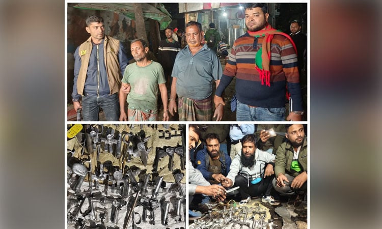 Illegal arms manufacturing factory uncovered in Khulna