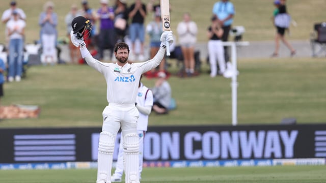 Conway brings up Test double-hundred for NZ against West Indies