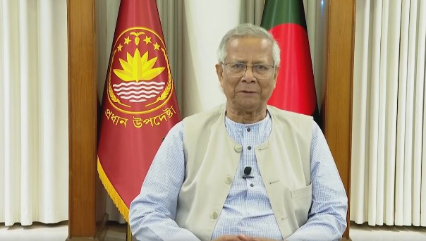 Chief Adviser Professor Muhammad Yunus addressed the nation tonight. Photo: Video Screenshot