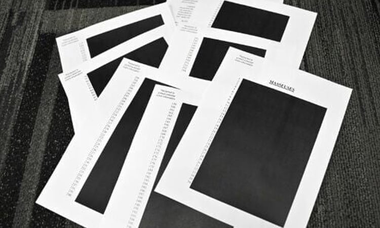 Trump administration denies cover-up over redacted Epstein files