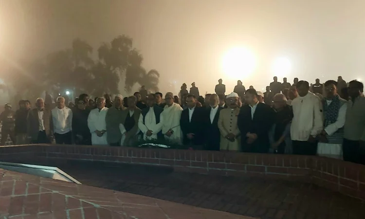 Tarique Rahman pays tribute at National Martyrs' Memorial