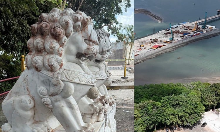 Monument honoring China's contribution to Panama Canal torn down