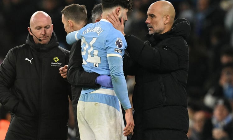 Man City's Gvardiol out with broken leg