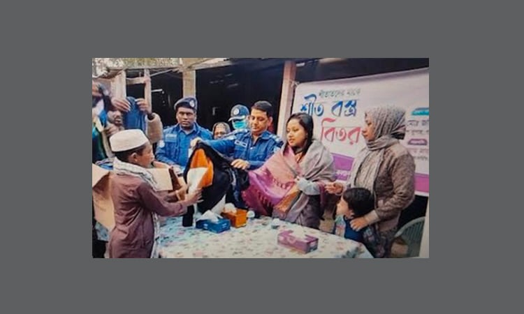 60 orphans get warm clothes from PUNAK in Gaibandha