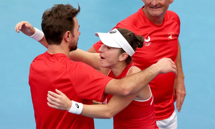 Switzerland battle into United Cup final in searing Sydney heat