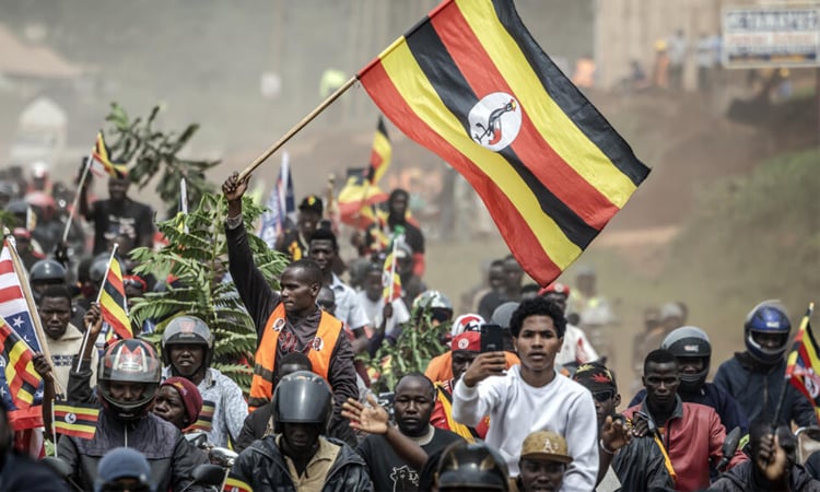 Ugandan opposition turns national flag into protest symbol