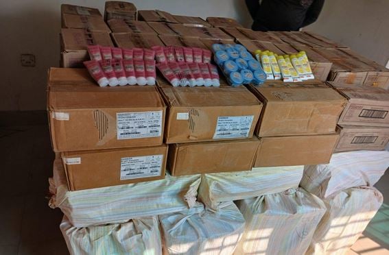 Two held with smuggled Indian cosmetics in Jamalpur