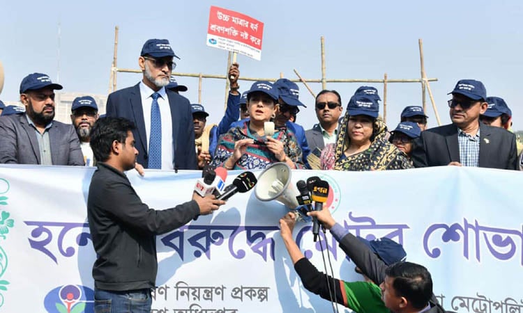 Rizwana urges stopping unnecessary honking to curb noise pollution