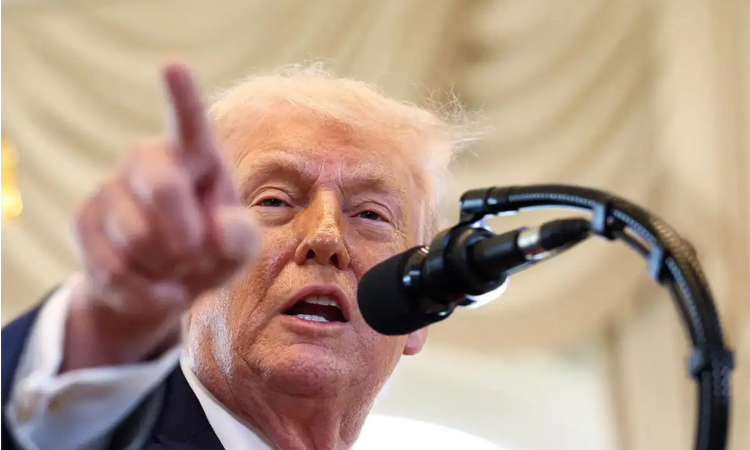 Trump says not thinking 'purely of peace' in Greenland push