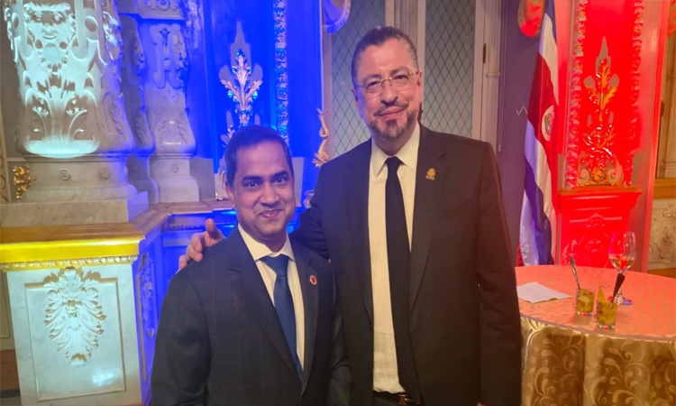 Ambassador Ansarey presents credentials, meets Costa Rica leaders