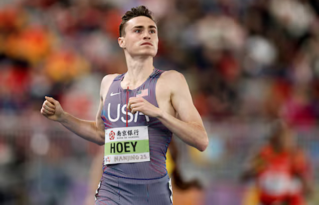 Josh Hoey breaks 800m indoor world record in Boston
