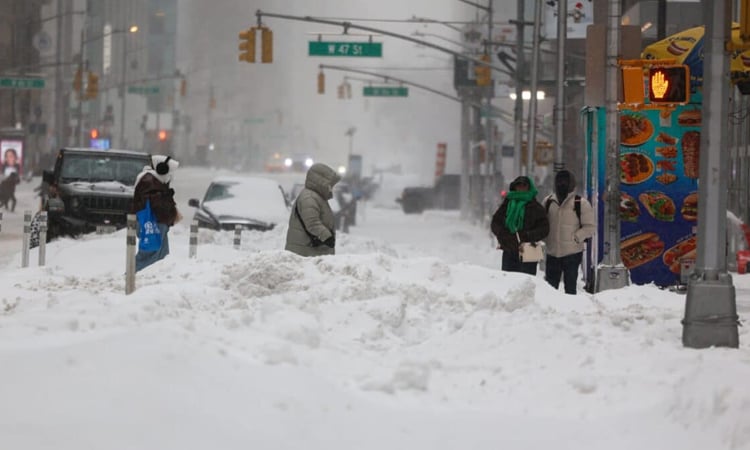 Historic winter storm pounds US from south to northeast