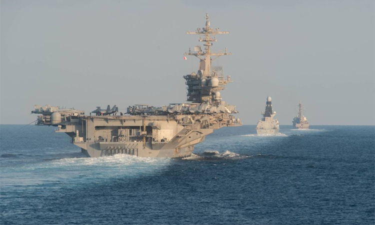 US aircraft carrier has arrived in Middle East