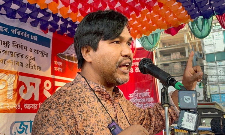 Gonosamhati Andolan candidate Deepak vows to build deprivation free Lalmonirhat-3