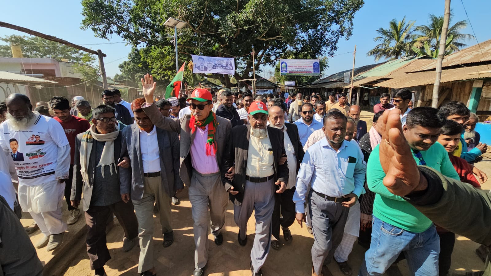 BNP candidate Dipen Dewan holds election campaign in Langadu
