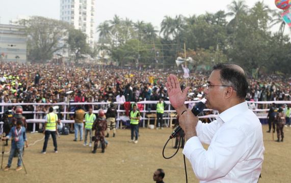 Tarique in Rajshahi after 22 years makes electoral pledges at historic rally