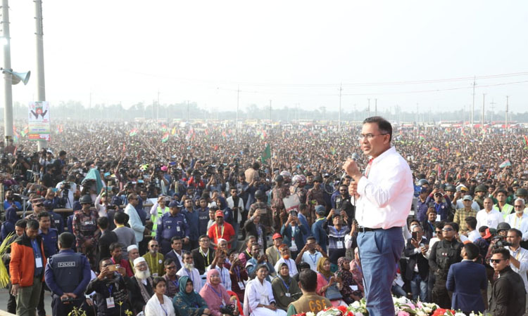 Tarique Rahman seeks votes for ‘Sheaf of Paddy’ giving answer against fascists