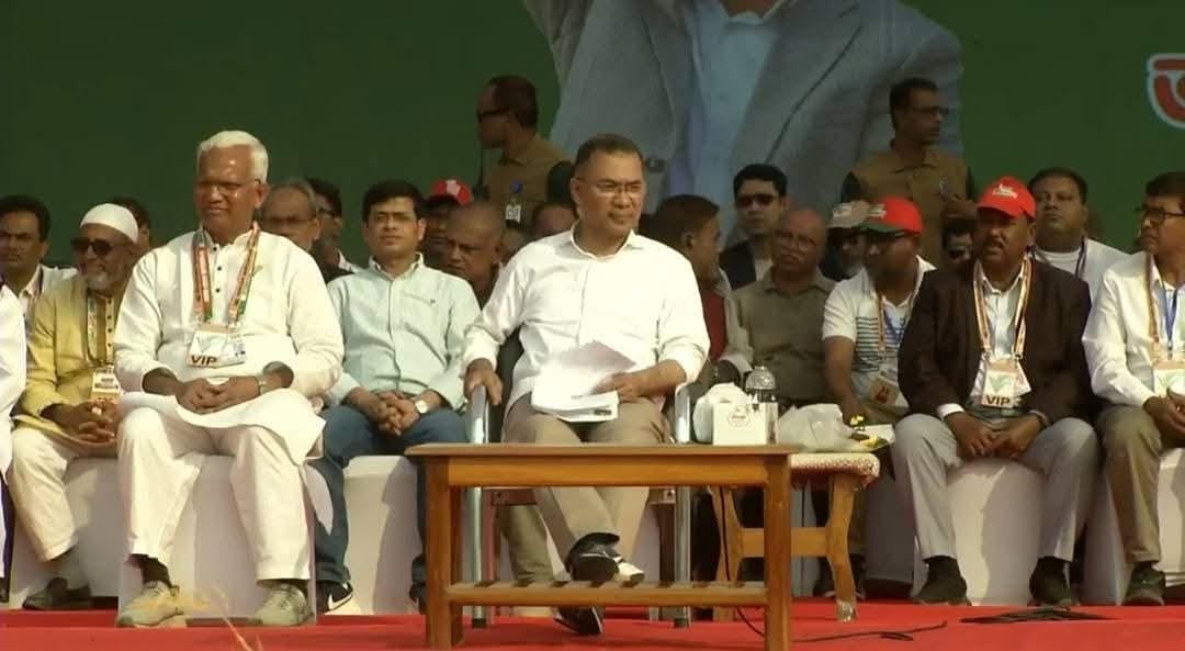 Tarique Rahman seeks votes for 'Sheaf of Paddy' as grandson of Dinajpur