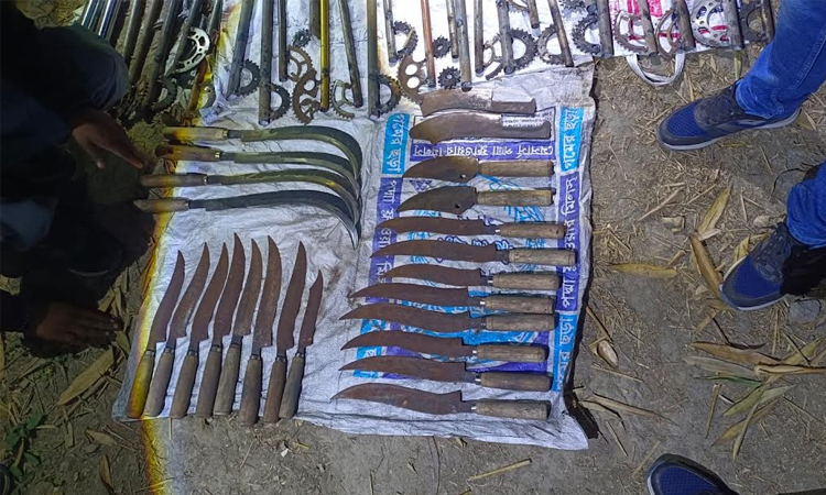 RAB seizes huge cache of lethal weapons in Rajshahi
