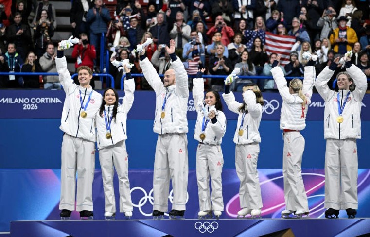 Malinin keeps USA golden in Olympic figure skating team event