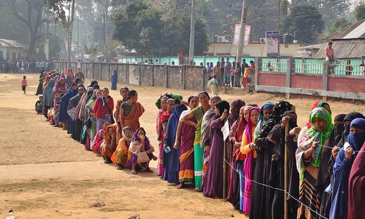 Polling begins in festive atmosphere in Bagerhat