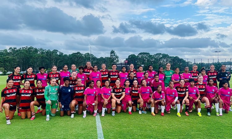 Women's football team takes part friendly match in Sydney