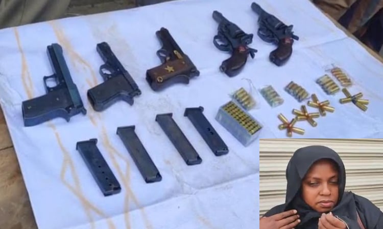 Woman held with 5 arms, 96 rounds of bullet in Khulna