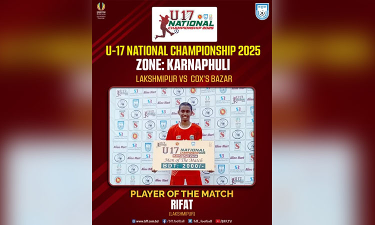 Lakshmipur edge Cox’s Bazar in U-17 National Football